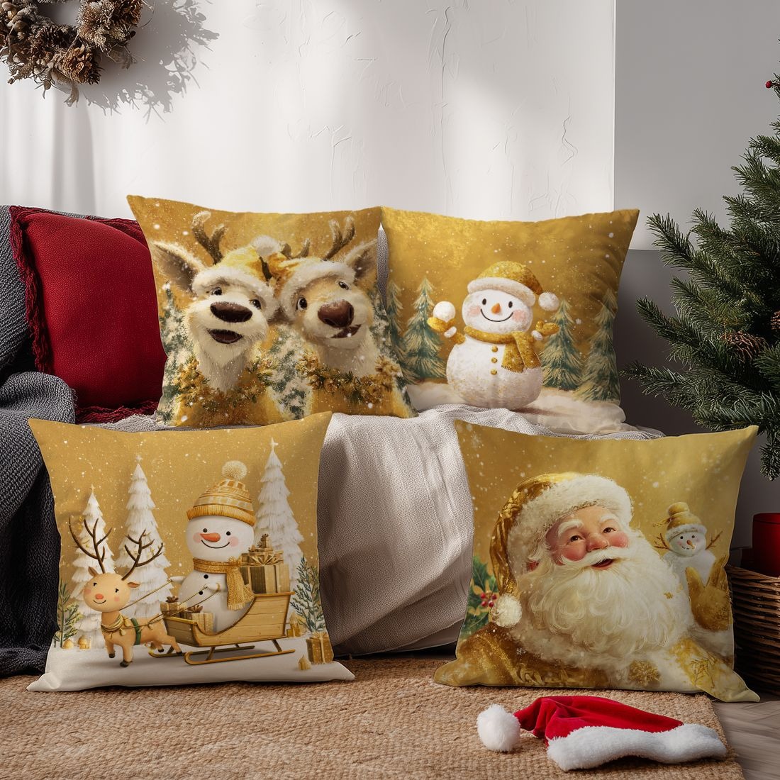 ปลอกหมอนคริสต์มาสลายเทศกาล: ลา - Home Textiles News บทวิจารณ์และราคา