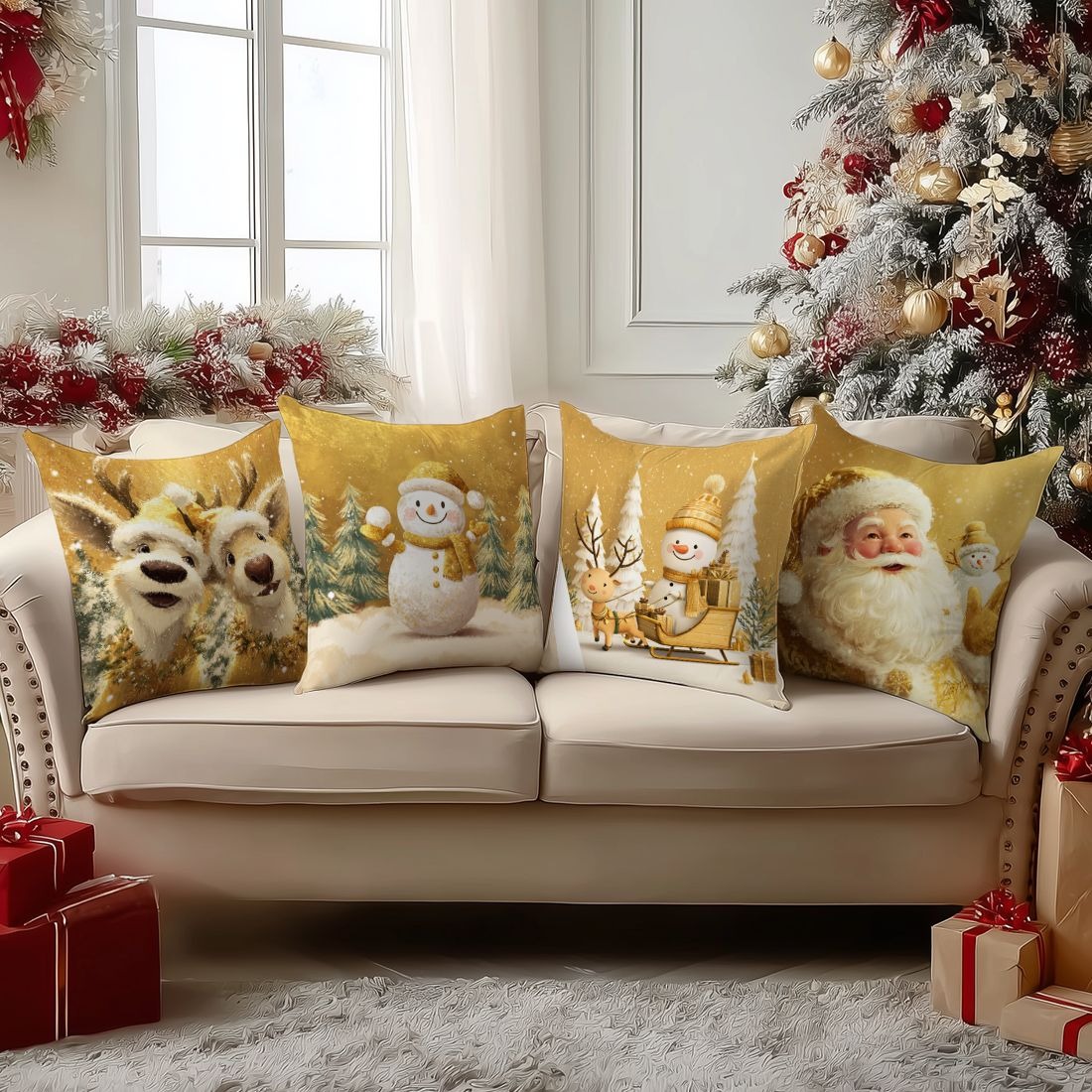 ปลอกหมอนคริสต์มาสลายเทศกาล: ลา - Home Textiles News บทวิจารณ์และราคา