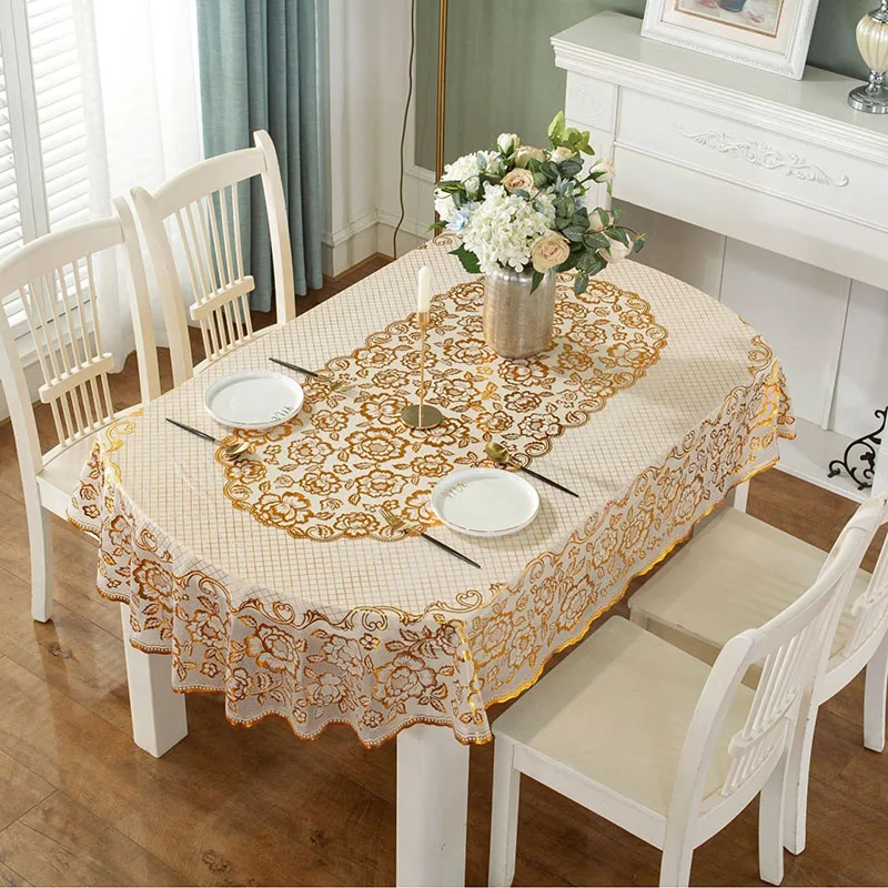 ผ้าปูโต๊ะกันน้ำ PVC รูปวงรี ลา - Home Textiles News บทวิจารณ์และราคา