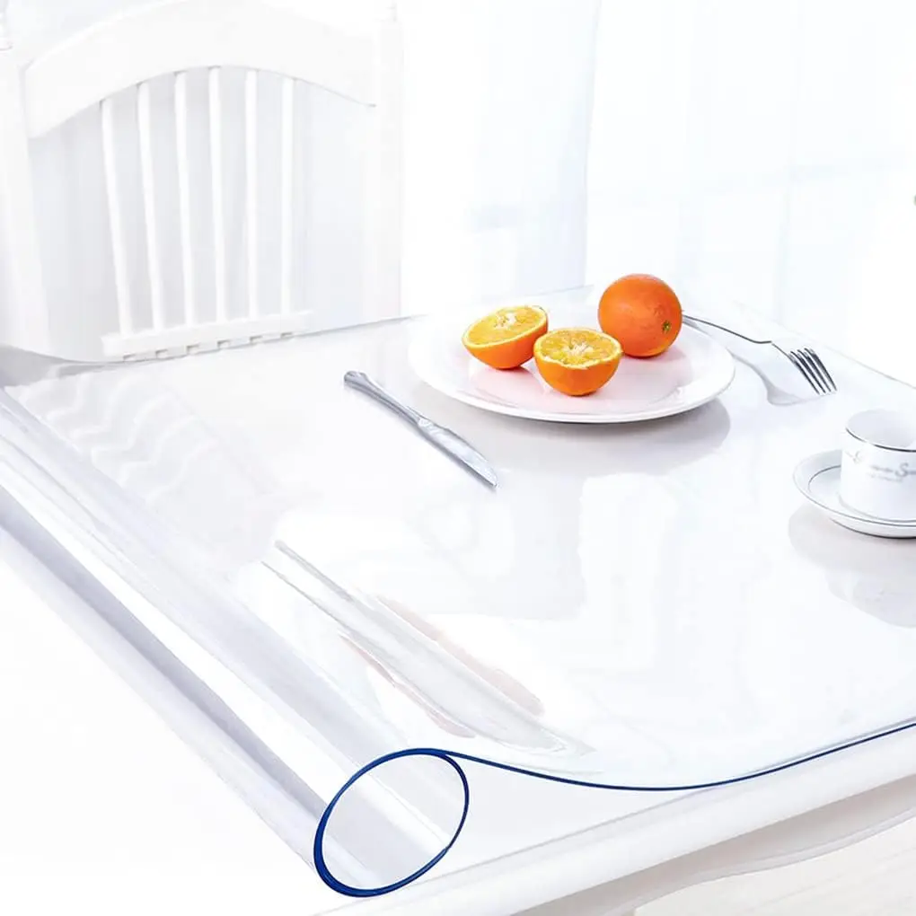 ผ้าปูโต๊ะพลาสติกใสไวนิลสี่เหลี - Home Textiles News บทวิจารณ์และราคา