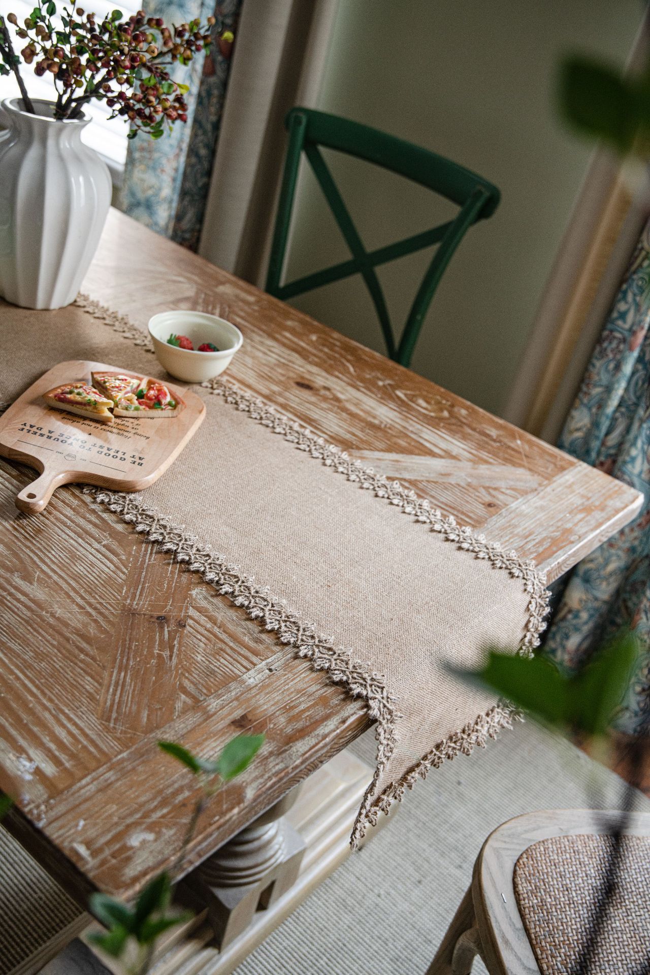 ใหม่ลูกไม้ธรรมชาติ Vintage Jut - Home Textiles News บทวิจารณ์และราคา