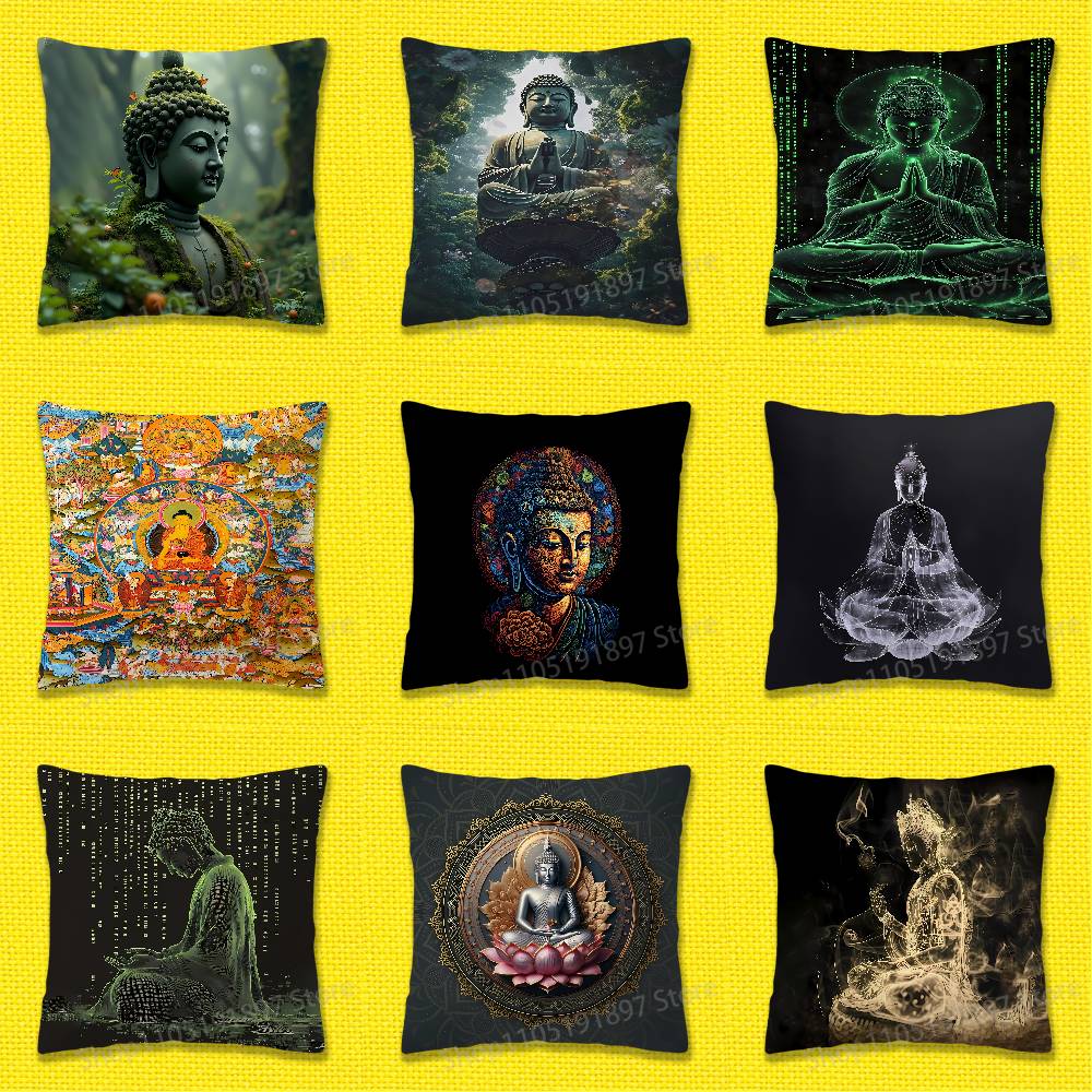 ปลอกหมอนอิงลายพระพุทธศาสนาอินเ - Home Textiles India บทวิจารณ์และราคา