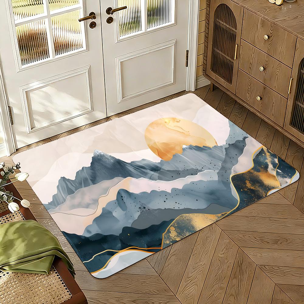 แผ่นรองพื้นลายภูเขาสำหรับห้องน - Home Landing Textiles บทวิจารณ์และราคา